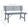 vidaXL Garden Bench Grey Powder-Coated Steel Medium Garden Bench