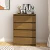 vidaXL Side Cabinet Honey brown Solid pinewood Medium Side Cabinet