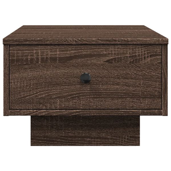 vidaXL Coffee Table Brown Oak Engineered Wood, Metal 23.6 x 17.7 x 12.2 in