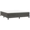 vidaXL Bed Frame Dark grey Velvet, plywood, engineered wood King