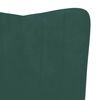 vidaXL Relaxing Chair Dark Green Velvet, Steel Medium Ergonomic