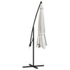 vidaXL Cantilever Garden Parasol Sand White Polyester, Aluminum