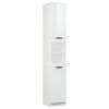 vidaXL Bathroom Cabinet High Gloss White 12.6"x13.4"x74.2" Engineered Wood