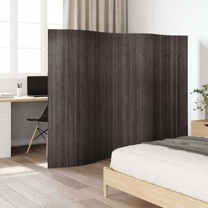 vidaXL Room Divider Bamboo Gray 98.4"x65"