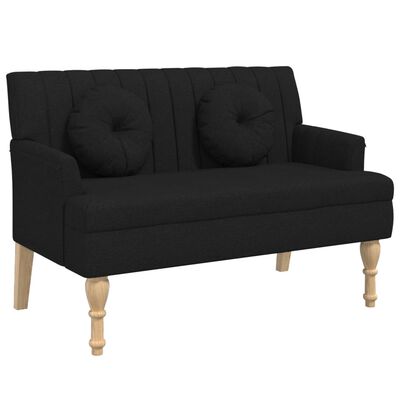 vidaXL Bench with Cushions Black 44.5"x25.4"x29.7" Fabric