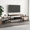 vidaXL TV Cabinet Brown Oak Engineered Wood, Steel Large TV Cabinet
