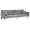 vidaXL Sofa Bed Light grey Fabric (100% polyester), plywood, plastic Large