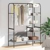vidaXL Clothes Rack Grey 47.24 x 17.32 x 62.99 in Engineered Wood