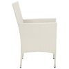 vidaXL Garden Chair Set of 4 White Poly Rattan Standard Durable