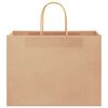 vidaXL Paper Bags 50 pcs with Handles Brown 32x17x25 cm