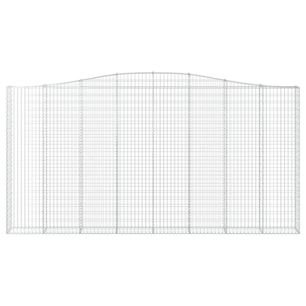vidaXL Arched Gabion Baskets 4 pcs 157.5x11.8x200/220" Galvanised Iron