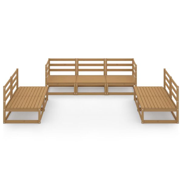 vidaXL Garden Lounge Set Honey Brown Solid pine wood Modular