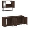 vidaXL Bathroom Furniture Set Brown Oak