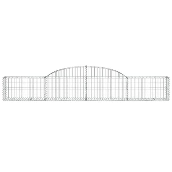 vidaXL Arched Gabion Baskets 15 pcs 118.1x11.8x40/60" Galvanised Iron