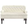 vidaXL Bench Cream Velvet (100% polyester) Compact Staple Piece Bench