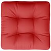 vidaXL Pallet Cushion Red Polyester Medium Water-resistant materials
