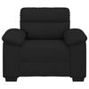 vidaXL Sofa Chair Black Polyester, Metal, Plywood, Solid Wood