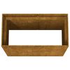 vidaXL Planter Rusty Corten steel Medium Planter Rectangular Rustic