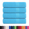 vidaXL Bath Towel Set of 4 Turquoise 100% Cotton 39.4 x 59.1 in
