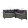 vidaXL Garden Lounge Set Grey