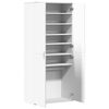 vidaXL Shoe Cabinet White Engineered Wood 70.1 in x 31.5 in x 15.4 in
