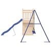 vidaXL Outdoor Playset Natural, Blue Solid Pine Wood, Polypropylene Large