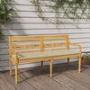 vidaXL Bench Beige Solid Teak Wood 59 in Garden Bench Rectangular