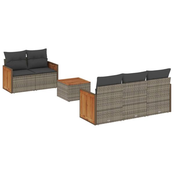 vidaXL Garden Sofa Set Grey