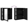 vidaXL Bathroom Mirror Cabinet Black oak