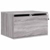 vidaXL Wall-mounted Bedside Cabinet Set of 2 Grey sonoma Engineered wood