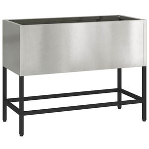 vidaXL Raised Garden Planter Silver 60 x 26 x 45 cm Stainless steel
