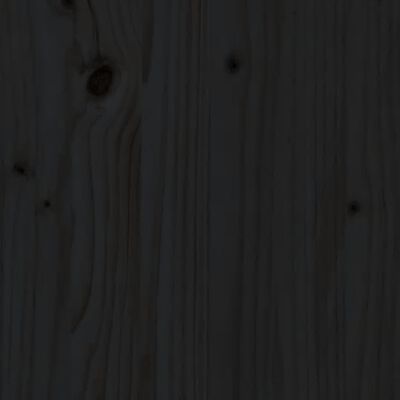 vidaXL Sideboard Black 90.6"x13.8"x31.5" Solid Wood Pine