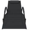 vidaXL Sun Lounger Black Powder-coated steel, textilene Medium