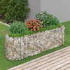 vidaXL Gabion Raised Bed Silver Galvanized Iron Medium Durable