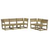 vidaXL Garden Sofa Set Natural Wood Treated Pine Wood Large Modular