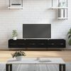 vidaXL TV Cabinet Black Engineered wood, iron Compact TV Cabinet