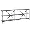 vidaXL Console Table Grey sonoma Engineered wood, Iron