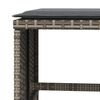 vidaXL Patio Stool Gray PE Rattan, powder-coated steel, foam, polyester
