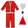 vidaXL Santa Suits Red and white, black (belt) Polyester