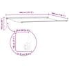 vidaXL Retractable Awning Manual Beige 400x300 cm fabric