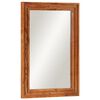 vidaXL Bathroom Mirror Wooden brown, Clear Solid acacia wood, Glass
