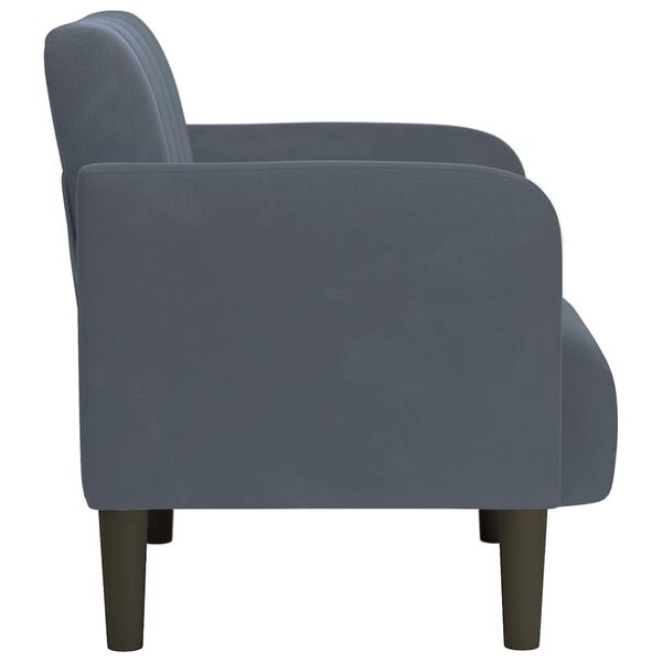 vidaXL Sofa Chair Dark Grey Velvet, Plywood Single Sofa Size Sofa Chair