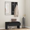 vidaXL Hallway Furniture Set Black Engineered wood, Acrylic Medium