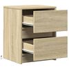 vidaXL Bedside Cabinet Set of 2 Sonoma oak Engineered wood Standard