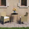 vidaXL Bistro Set Beige Poly rattan Medium UV-resistant materials