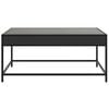 vidaXL Coffee Table Black Engineered wood, Glass, Metal 35.4 in x 19.7 in