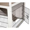 Kerbl Rodent House White Wood Large Doors Rabbit Hutch Rectangular
