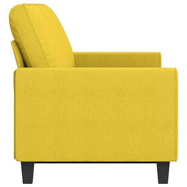 vidaXL 3-seater Sofa Light Yellow Fabric (100% polyester), metal, textilene