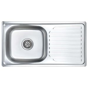 vidaXL Kitchen Sink with Strainer Stainless Steel