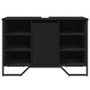 vidaXL Bathroom Sink Cabinet Black 35.8x13.8x23.6" Engineered Wood
